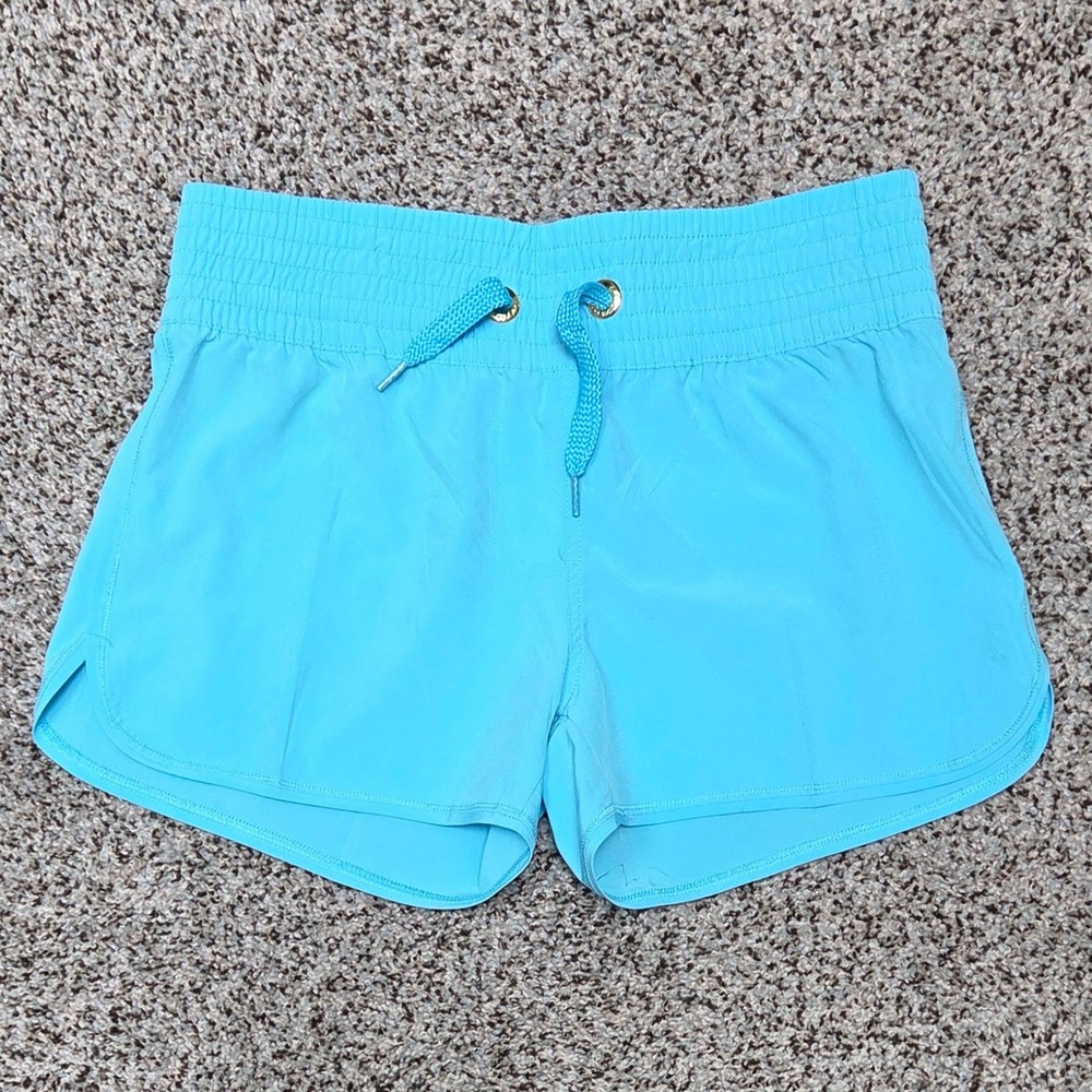 Juicy Couture Running Shorts Athletic Gym Drawstring Waist Blue L